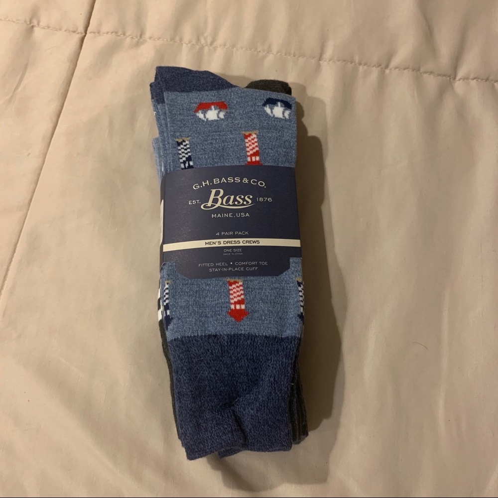G.H. Bass & Co. Men’s Dress Crew Socks NWT
